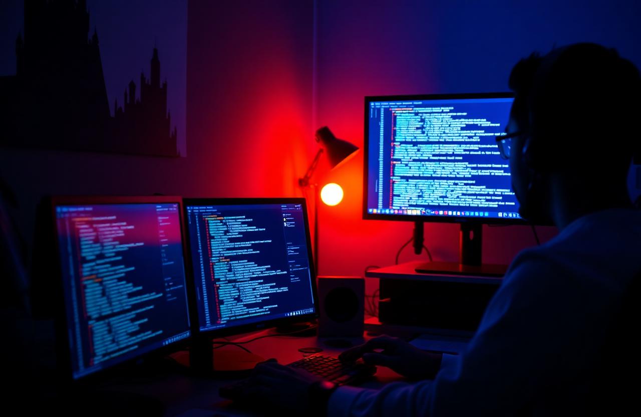 Developer coding